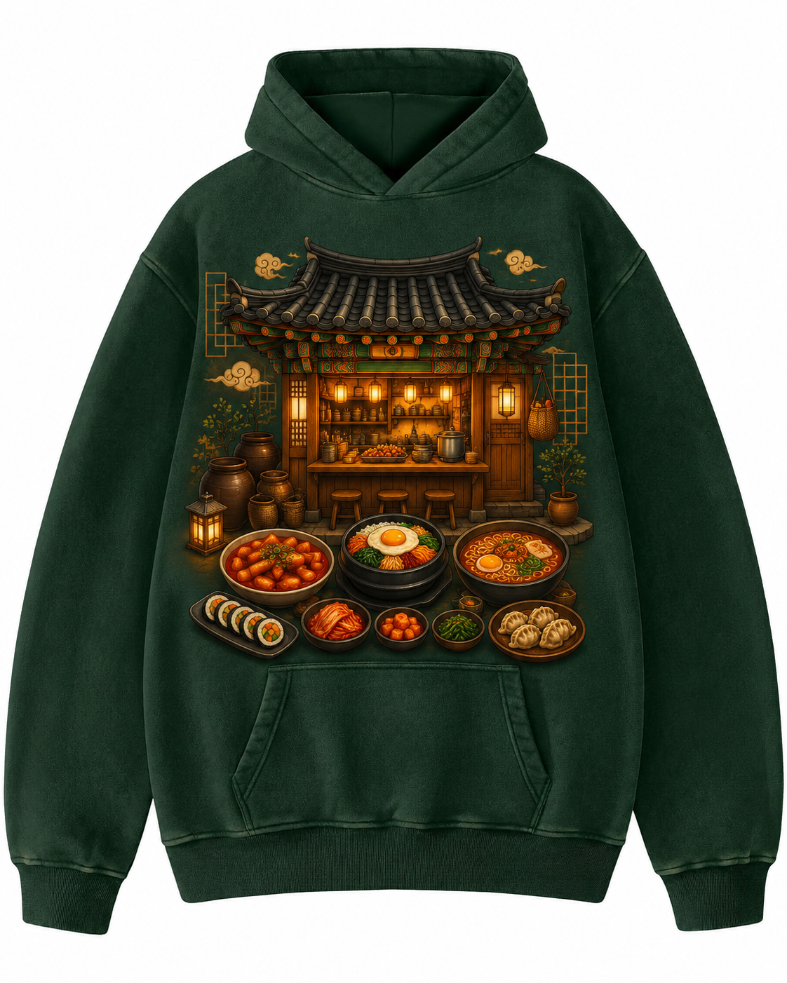 Men Acid Wash Super Soft Oversized Pullover Hoodie - Image 1