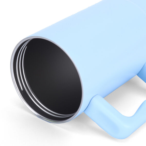 Insulated Stainless Steel Tumbler with Straw and Carry Handle