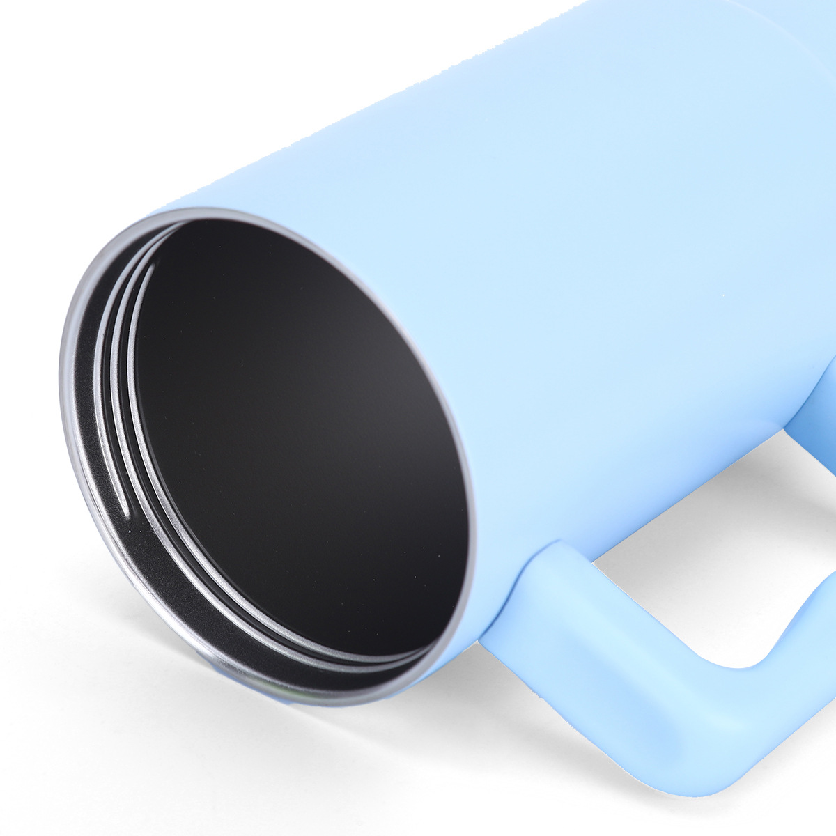 Insulated Stainless Steel Tumbler with Straw and Carry Handle - Image 5