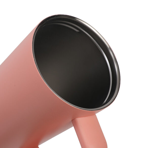 Insulated Stainless Steel Tumbler with Comfort-Grip Handle and Straw Lid