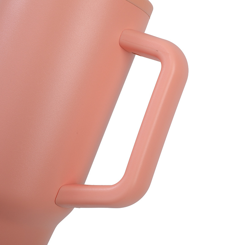 Insulated Stainless Steel Tumbler with Comfort-Grip Handle and Straw Lid - Image 5