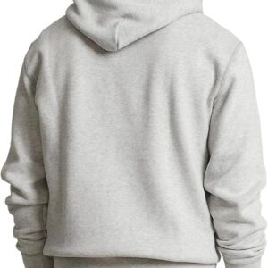 Classic Fleece Drawstring Hoodie Kangaroo Pocket Ribbed Cuffs - Image 5