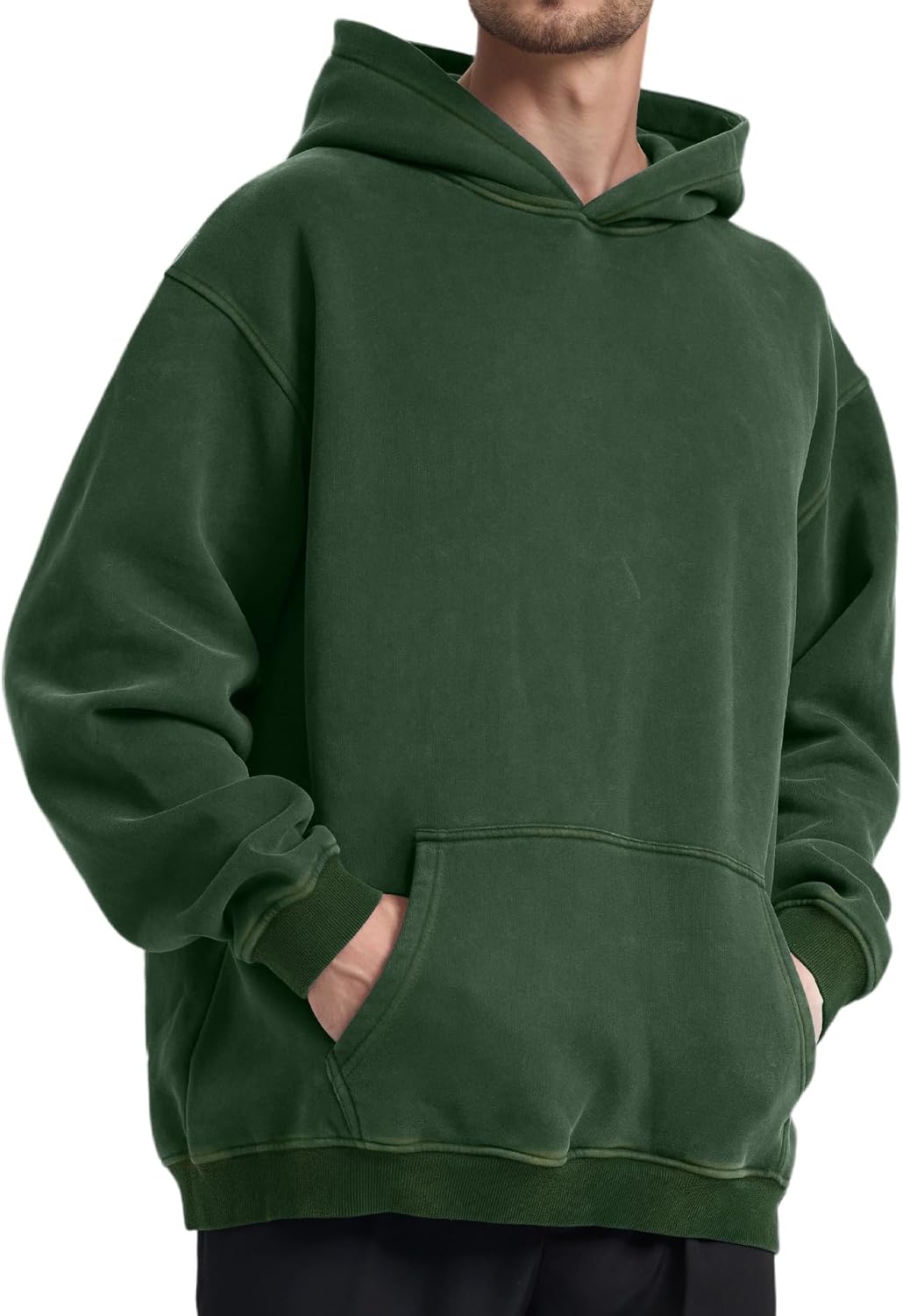 Men Acid Wash Super Soft Oversized Pullover Hoodie - Image 4