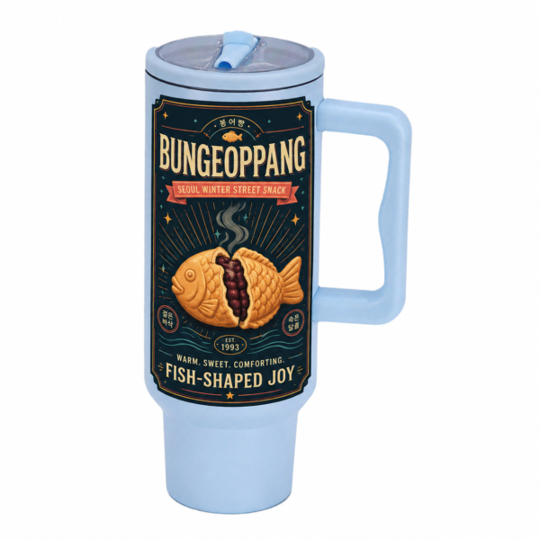 Insulated Stainless Steel Tumbler with Straw and Carry Handle