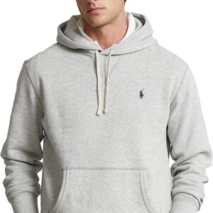 Classic Fleece Drawstring Hoodie Kangaroo Pocket Ribbed Cuffs - Image 2