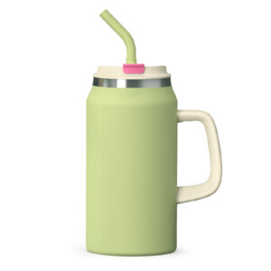 Insulated Stainless Steel Tumbler Jug with Handle and 2-in-1 Lid