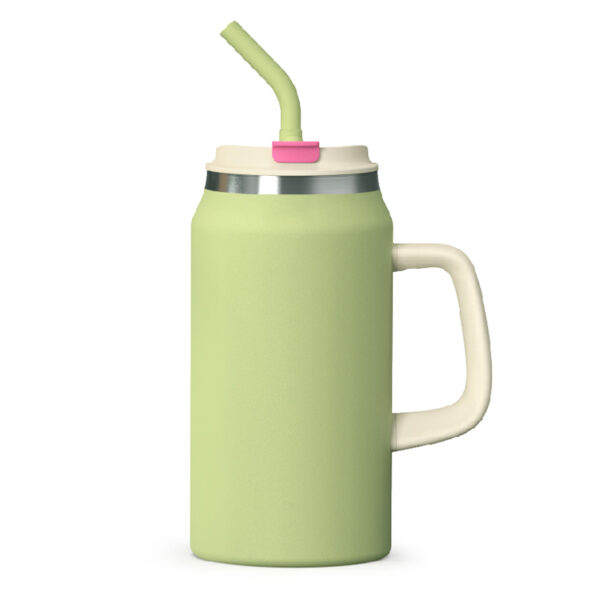 Insulated Stainless Steel Tumbler Jug with Handle and 2-in-1 Lid