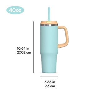 Insulated Stainless Steel Tumbler Jug with Handle and 2-in-1 Lid - Image 7