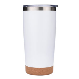 Insulated Tumbler with Cork Bottom and Slide Lid