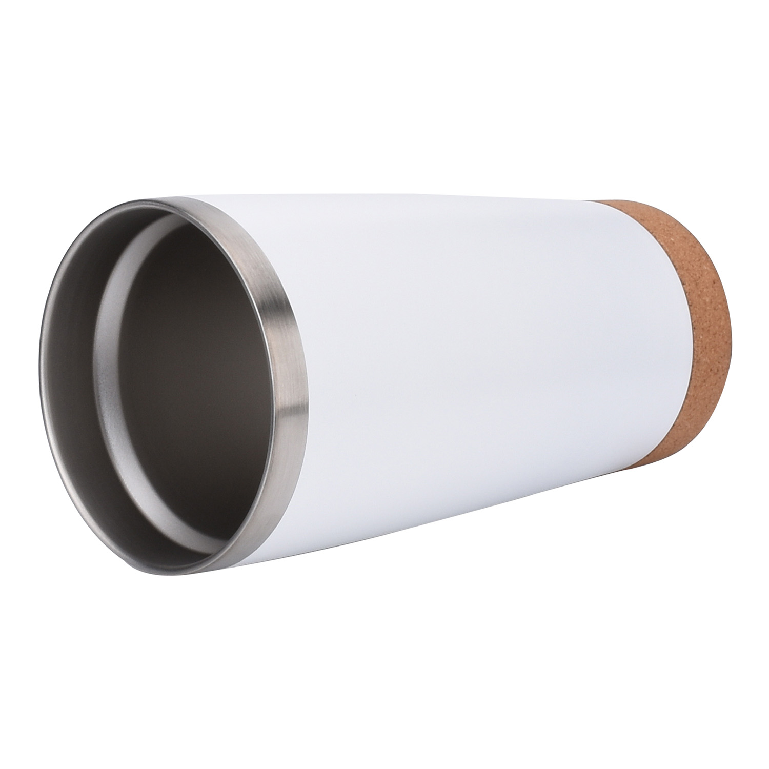 Insulated Tumbler with Cork Bottom and Slide Lid - Image 2