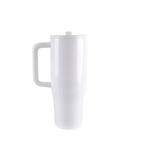 Insulated Stainless Steel Travel Tumbler with Straw and Handle