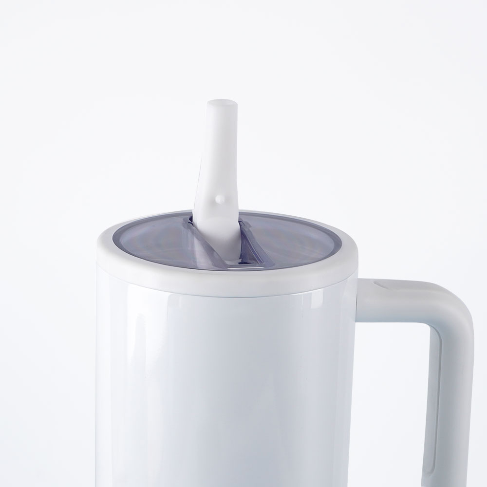 Insulated Stainless Steel Travel Tumbler with Straw and Handle - Image 5