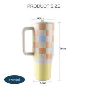 Insulated Stainless Steel Travel Tumbler with Straw and Handle - Image 7