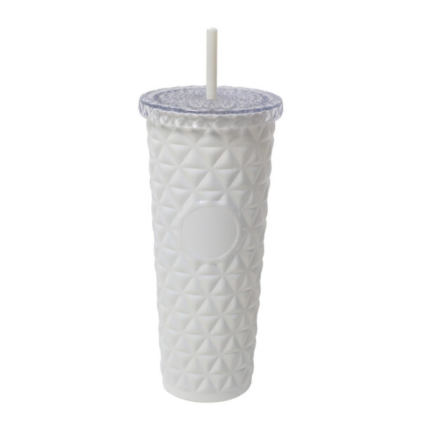 Stainless Steel Tumbler with Removable Straw and Wide-Mouth Lid