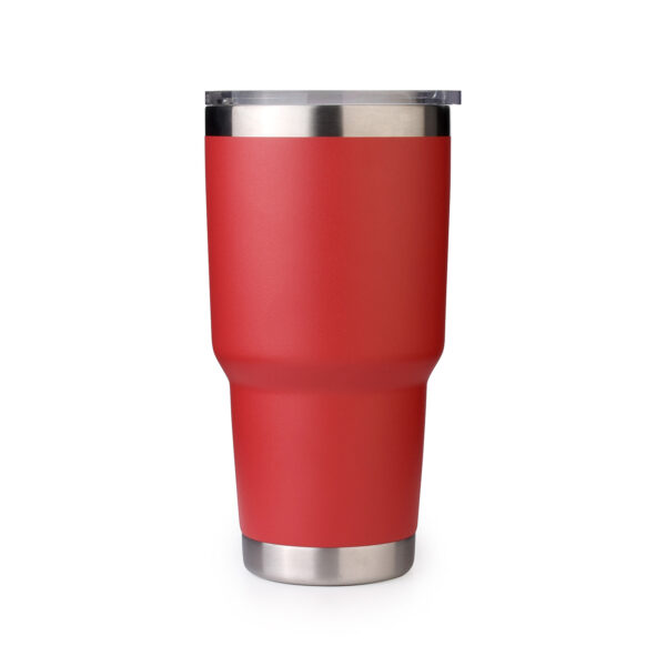 Vacuum Insulated Stainless Steel Coffee Tumbler with Clear Lid