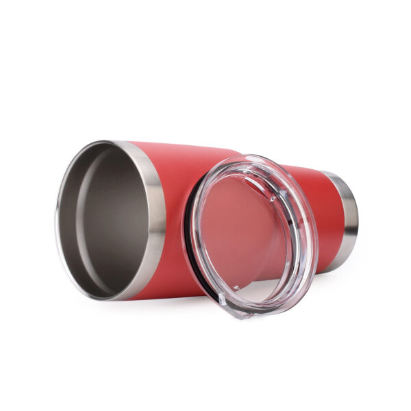 Vacuum Insulated Stainless Steel Coffee Tumbler with Clear Lid